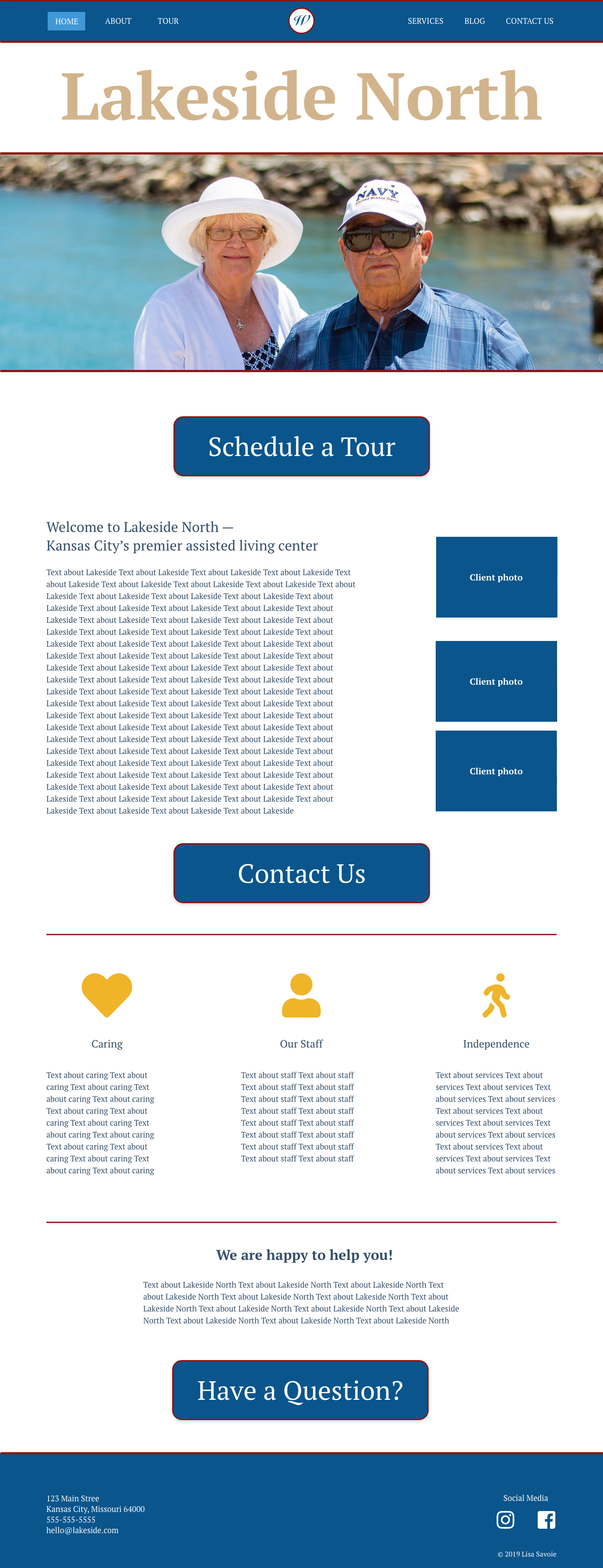 Lakeside's homepage redesign